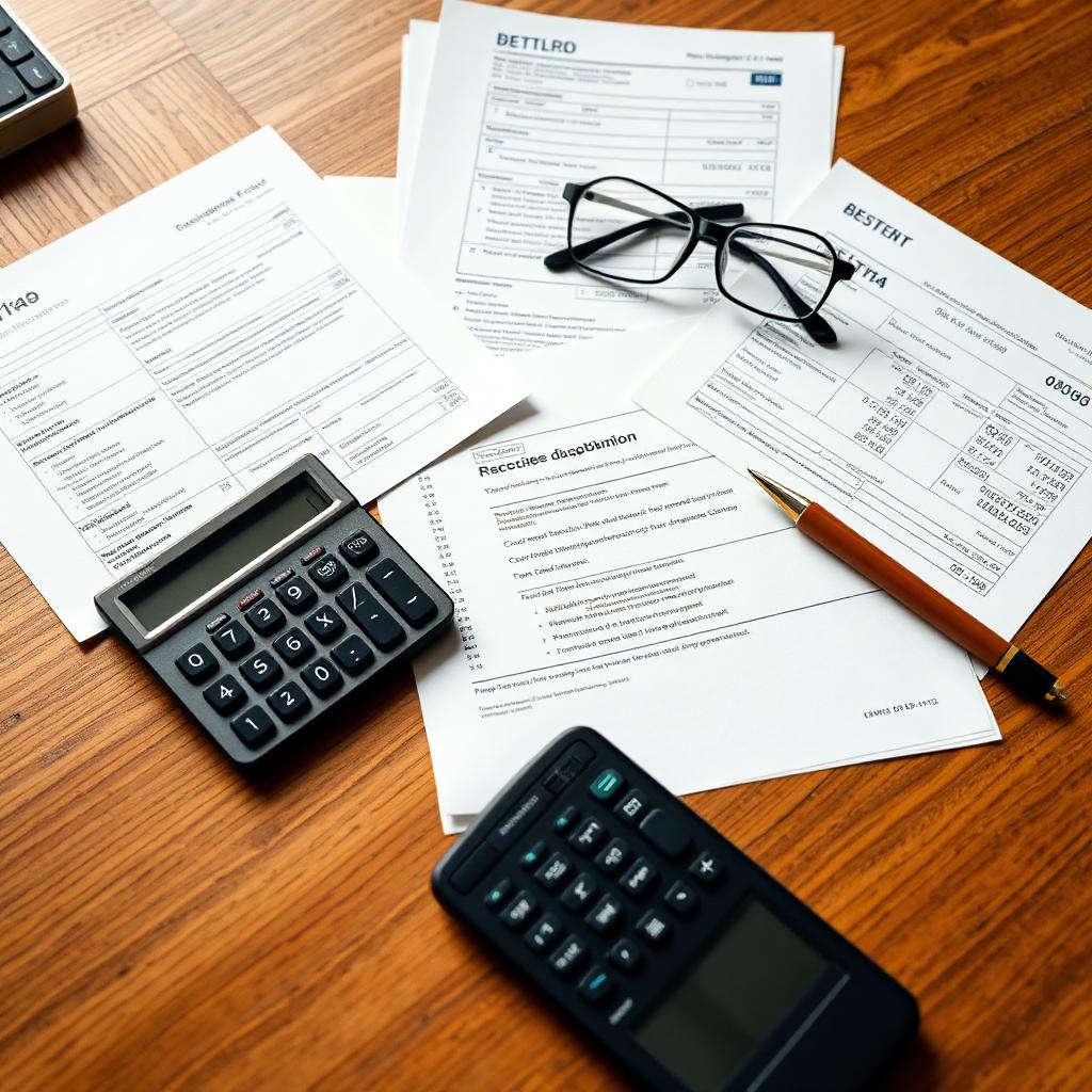 Dichiarazione fiscale ticinese e ricevute di assistenza su una scrivania