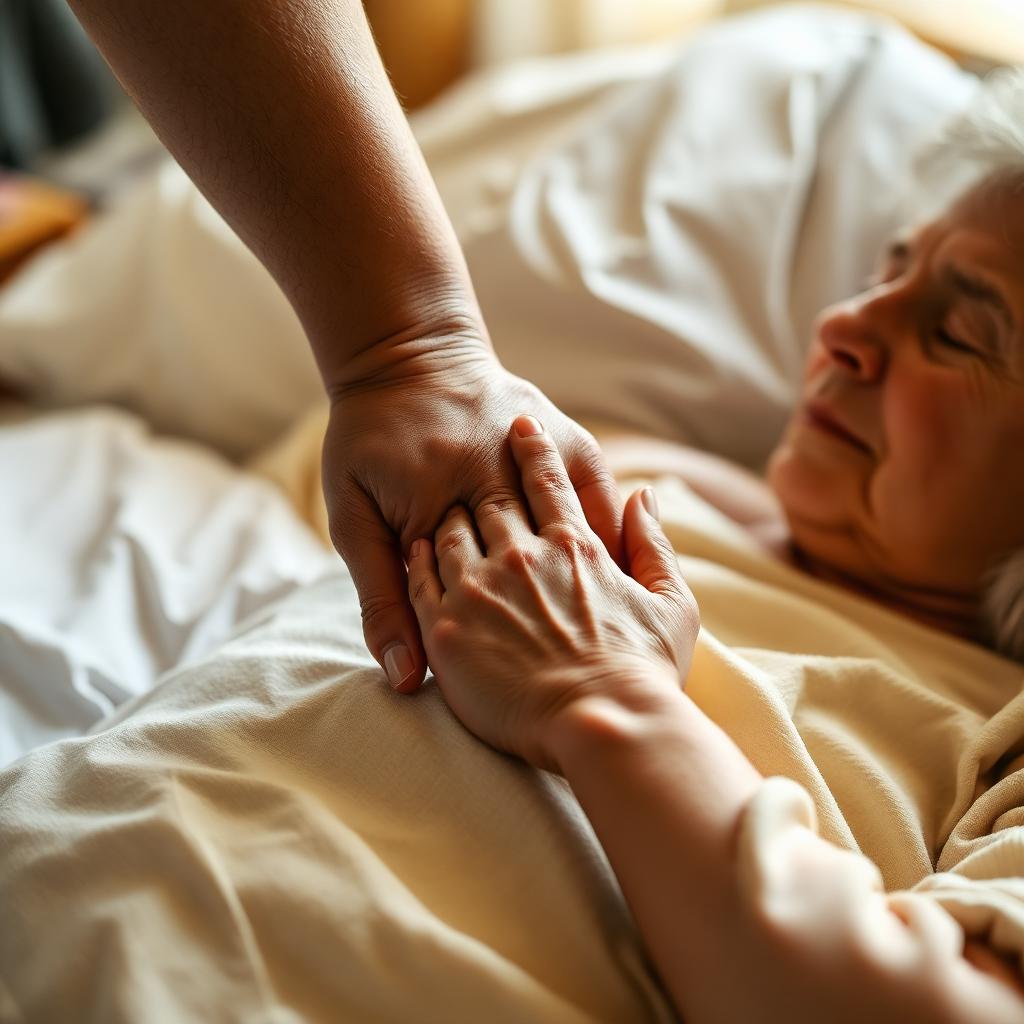 Infermiera di cure palliative parla con una paziente oncologica a domicilio
