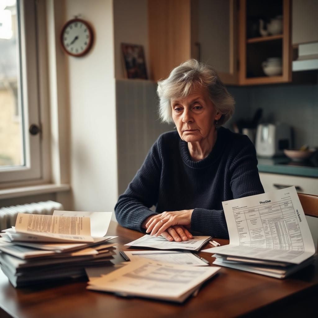 Documenti di lavoro sparsi su un tavolo con contratto in evidenza